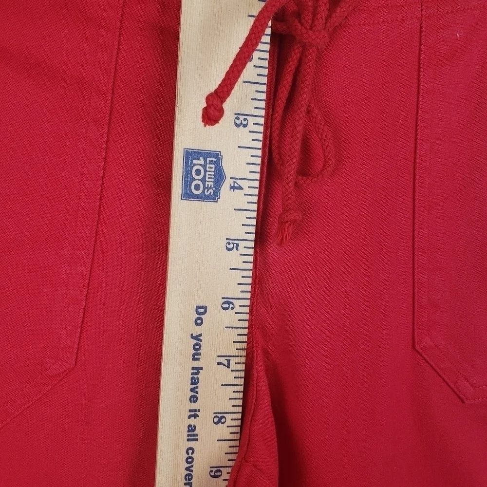 No Boundaries Stretch Y2K Red Capri Pants with DrawString Sz 11